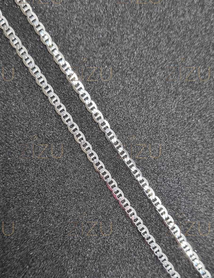 srebrny łańcuszek splot GUCCI 50cm