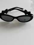 Cudne okulary Chanel z kokardką kocie oczy