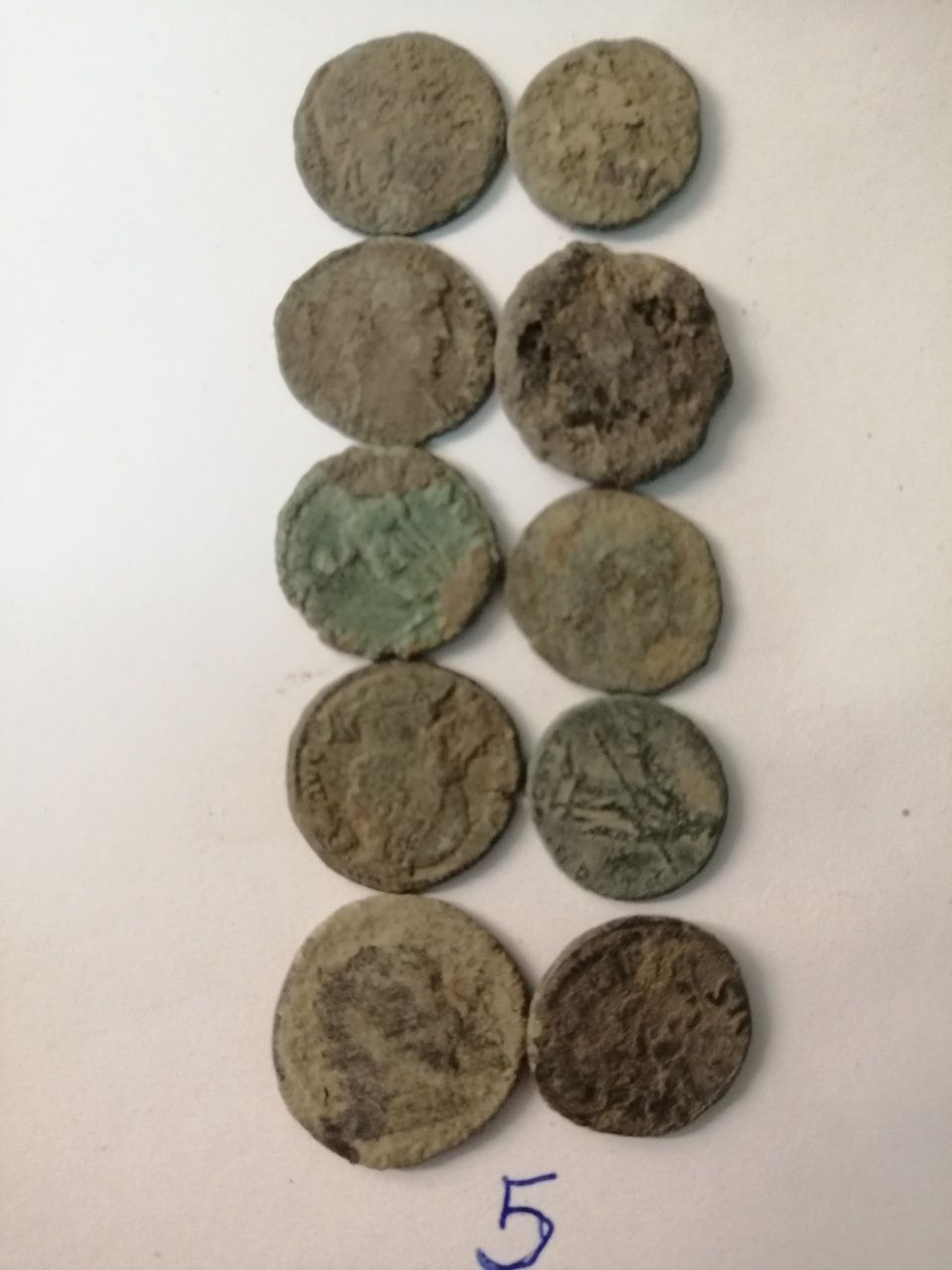 Último Lotes 10 moedas Romanas bronze por limpar