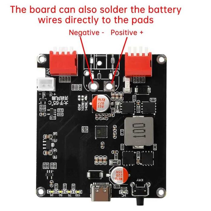 IP2366 PD3.1 140 Вт двонаправлена Модуль power bank  2S-6S  Li-ion Li4