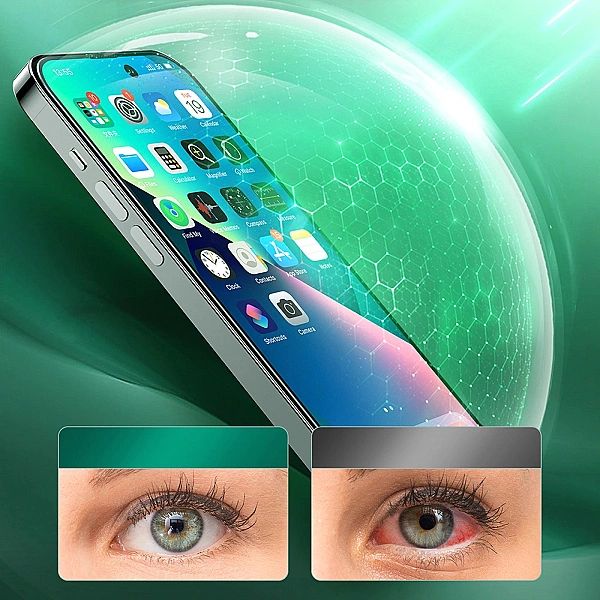 Joyroom Knight zielone szkło do iPhone 14 Pro z filtrem Anti Blue Ligh