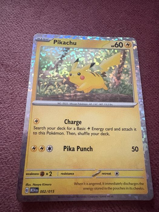 Karta Pikachu Nintendo Game Freak
