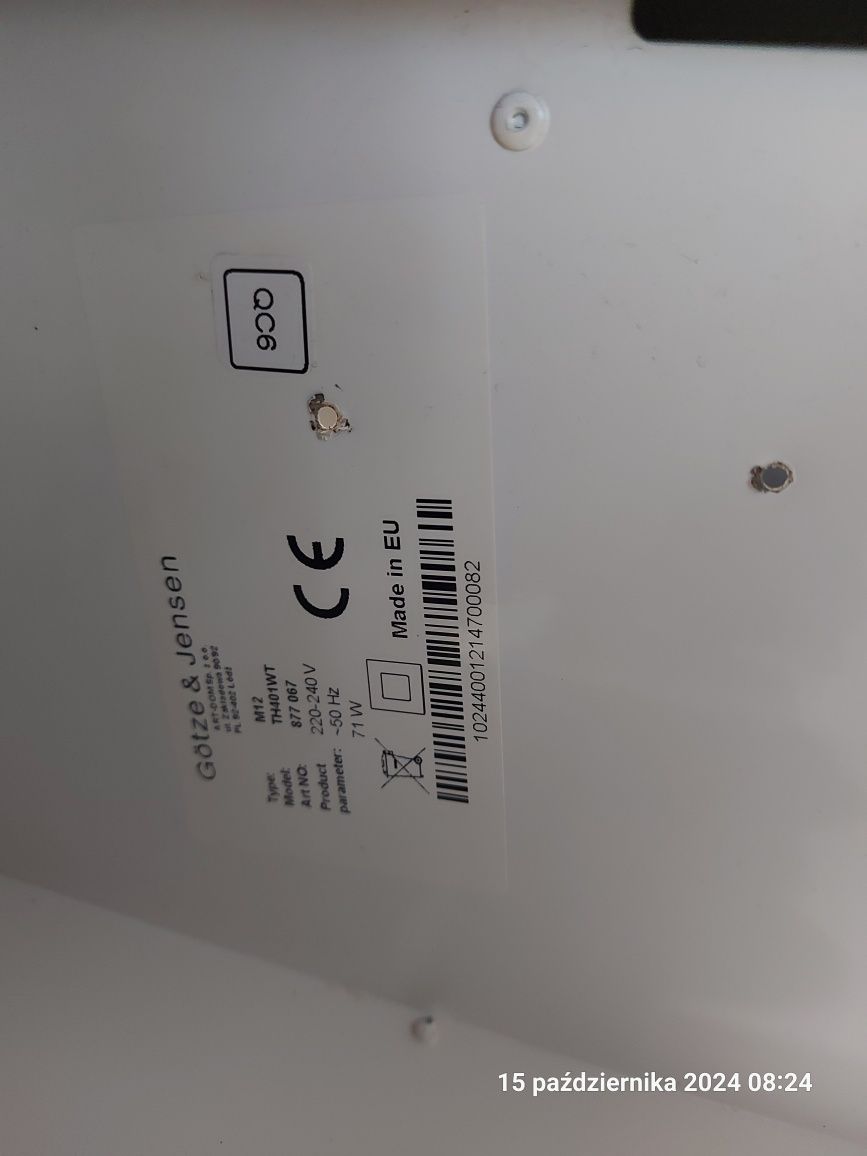 Okap Gotze Jensen TH401WT Biały