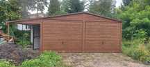 Garaze blaszane drewnopodobne  garaz 7x7 Orzech mat