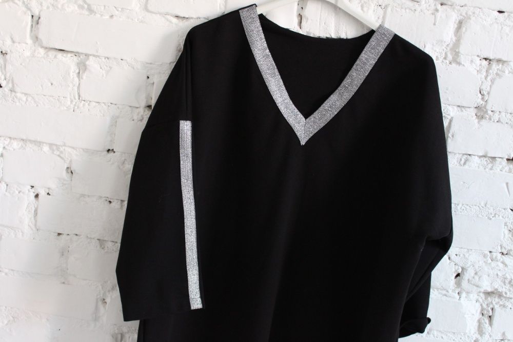 Świetna bluza ze srebrem r.3XL 44/46/48 ideał