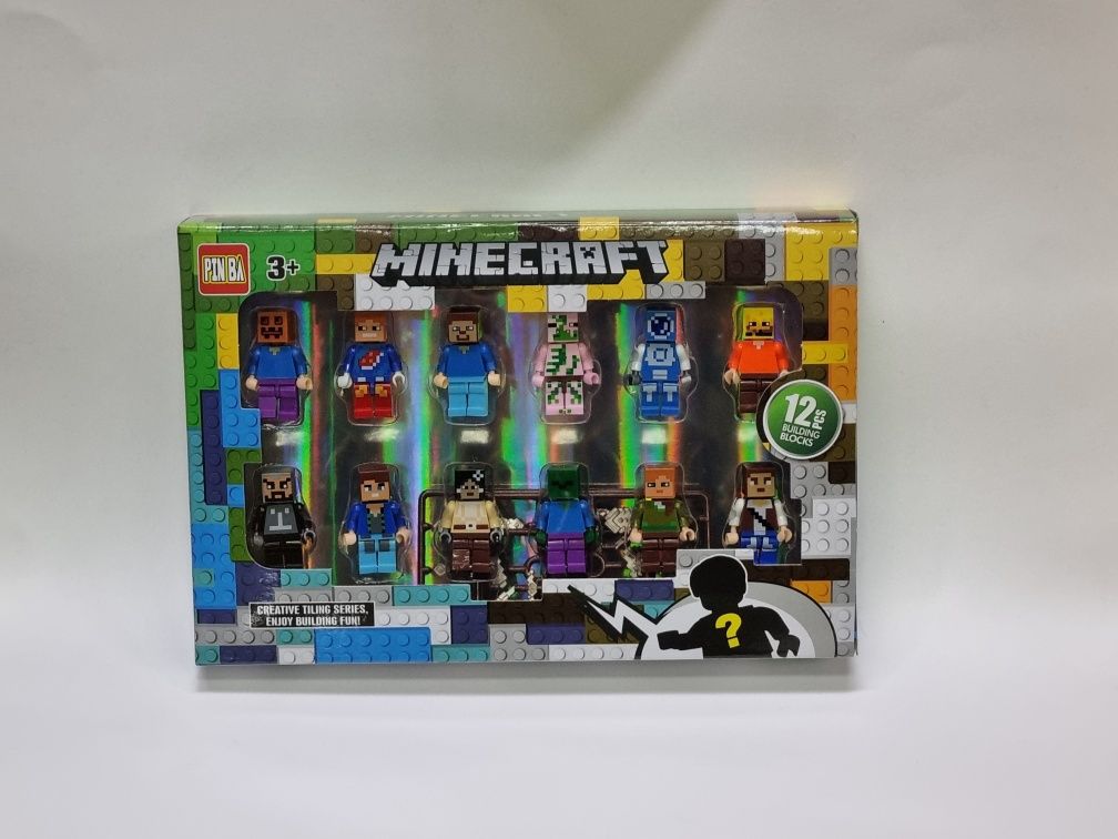 Figurki MINECRAFT Klocki 12 sztuk DUŻY ZESTAW