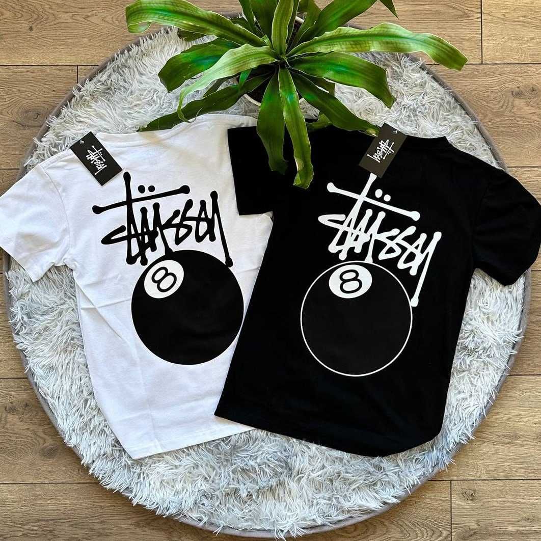 Yellow Fuzzy Stussy • Новая футболка Стусси • BIG Logo • XS S M L XL