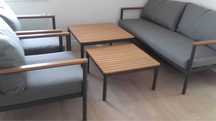 Zestaw wypoczynkowy ODDESUND 5-miejscowy Jysk stoliki sofa fotele