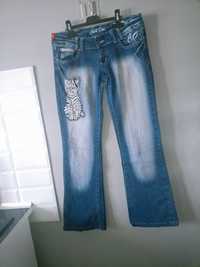 Spodnie damskie jeansy rozm.40