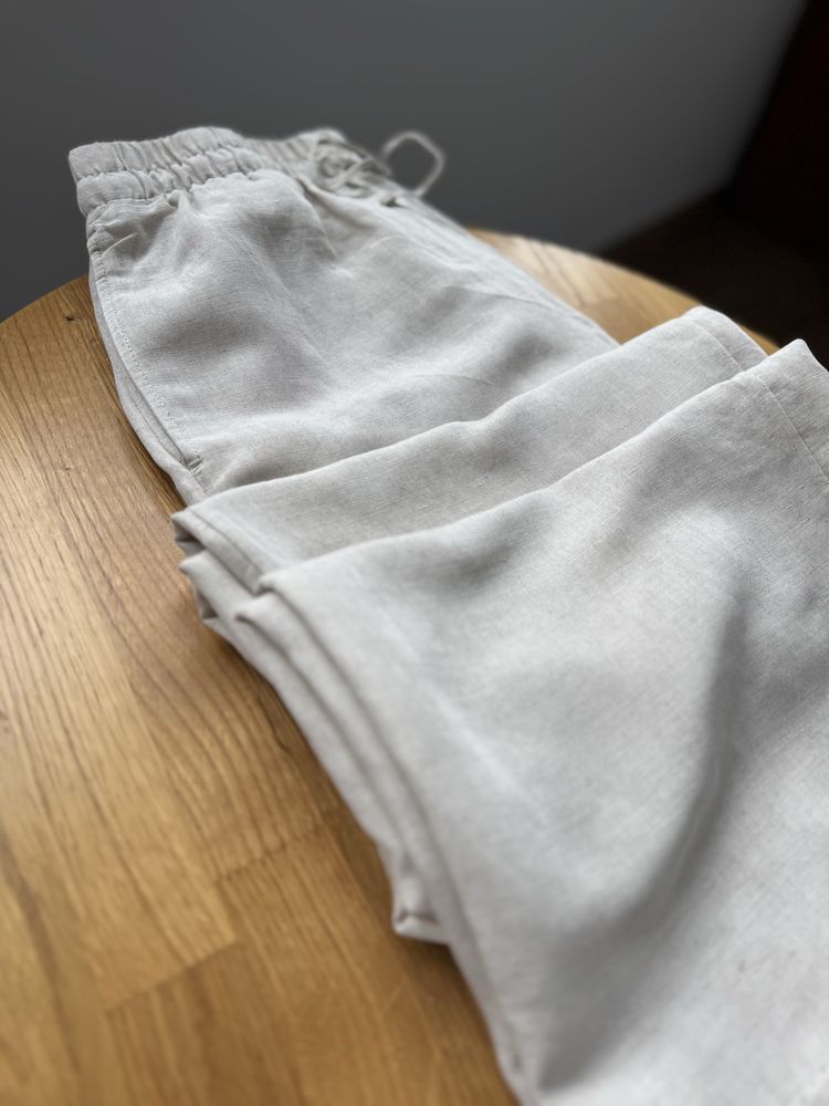 Лляні штани H&M, брюки з льоном