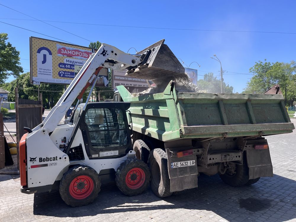 Аренда мини бобкат bobcat экскаватор планеровка вывоз погрузка мусора