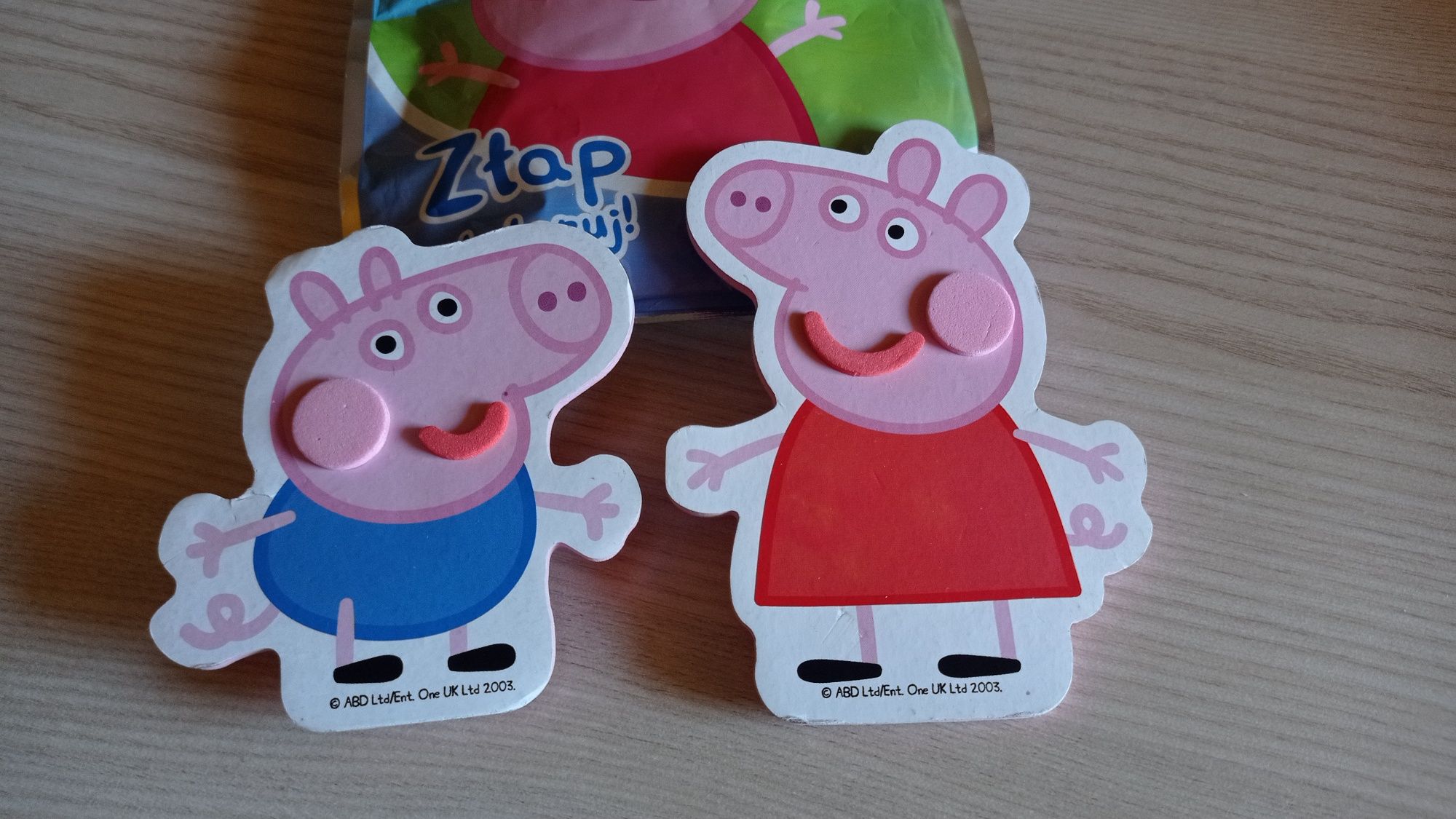Świnka Peppa i George, 2 pacynki palczatki, zestaw Peppa Pig d dzieci