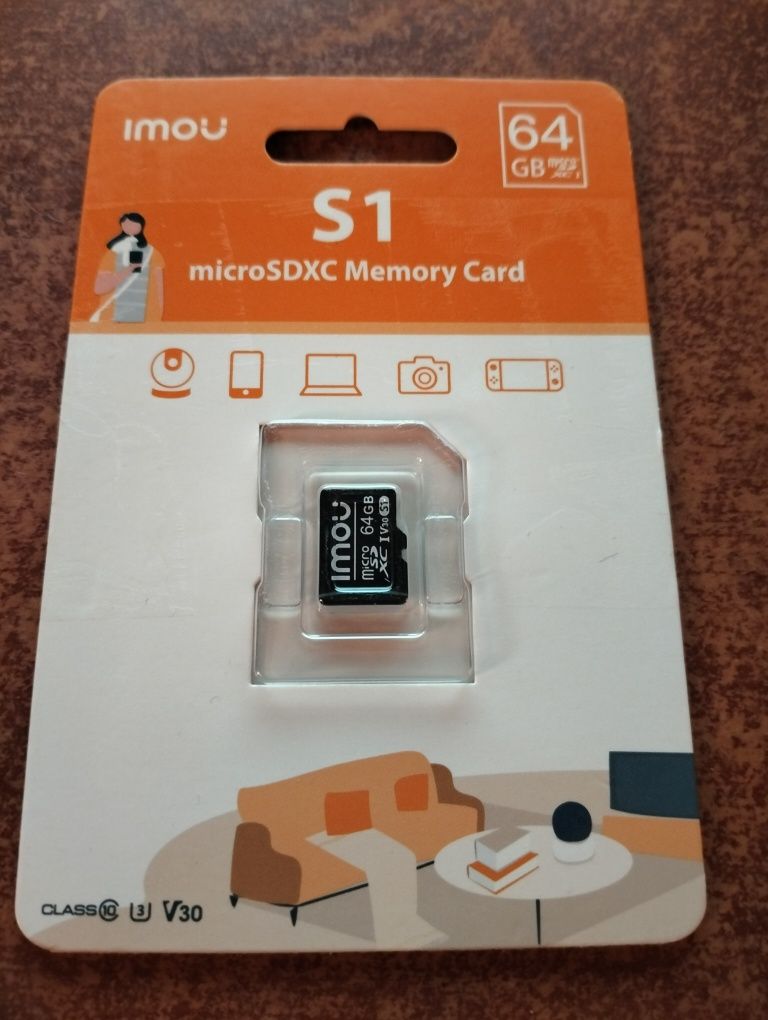 Карта пам'яті micro Sd Imou,Hikvision 64, 128, 256 Гб Class 10