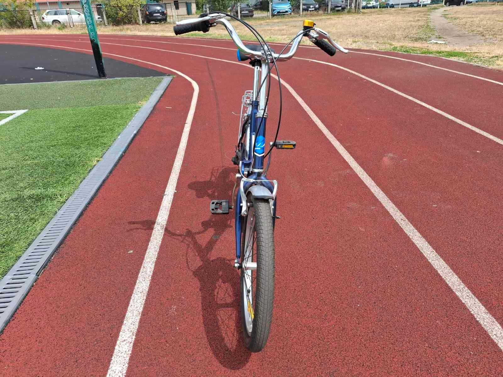 Велосипед складний з багажником синій 20" OPTIMABIKES VECTOR