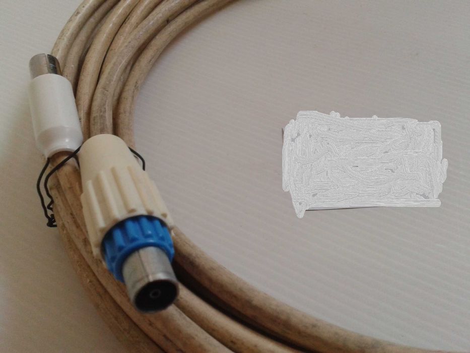 CABO coaxial - de antena, 8,7 mt c/terminais de antena TV