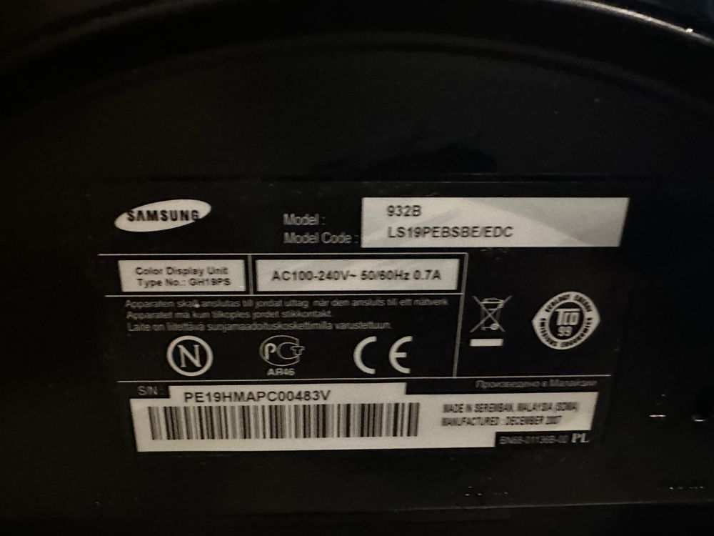 Monitor samsung 19 cali 923B