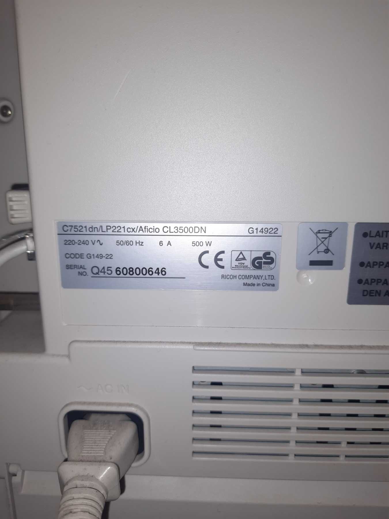 Принтер кольоровий струйний RICOH CL3500DN