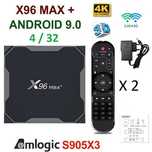 СМАРТ ТВ приставка X96 Max+ 4/32 2 пульти