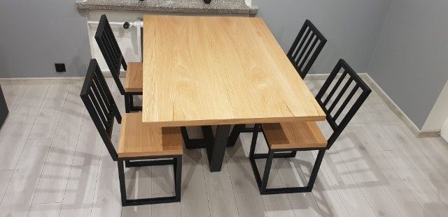 Stół, Krzesła - zestaw loft