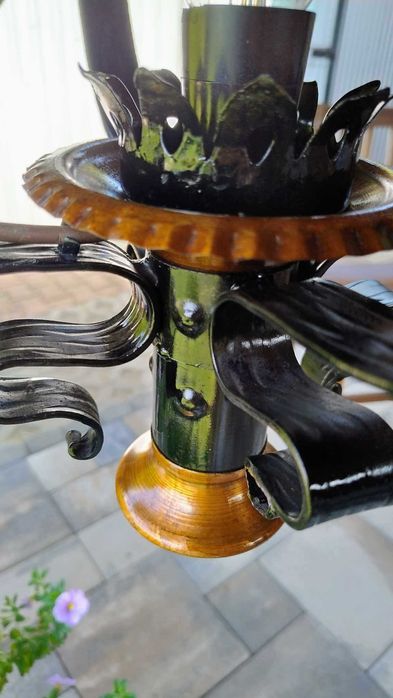 Miedziana lampa wisząca rustykalna