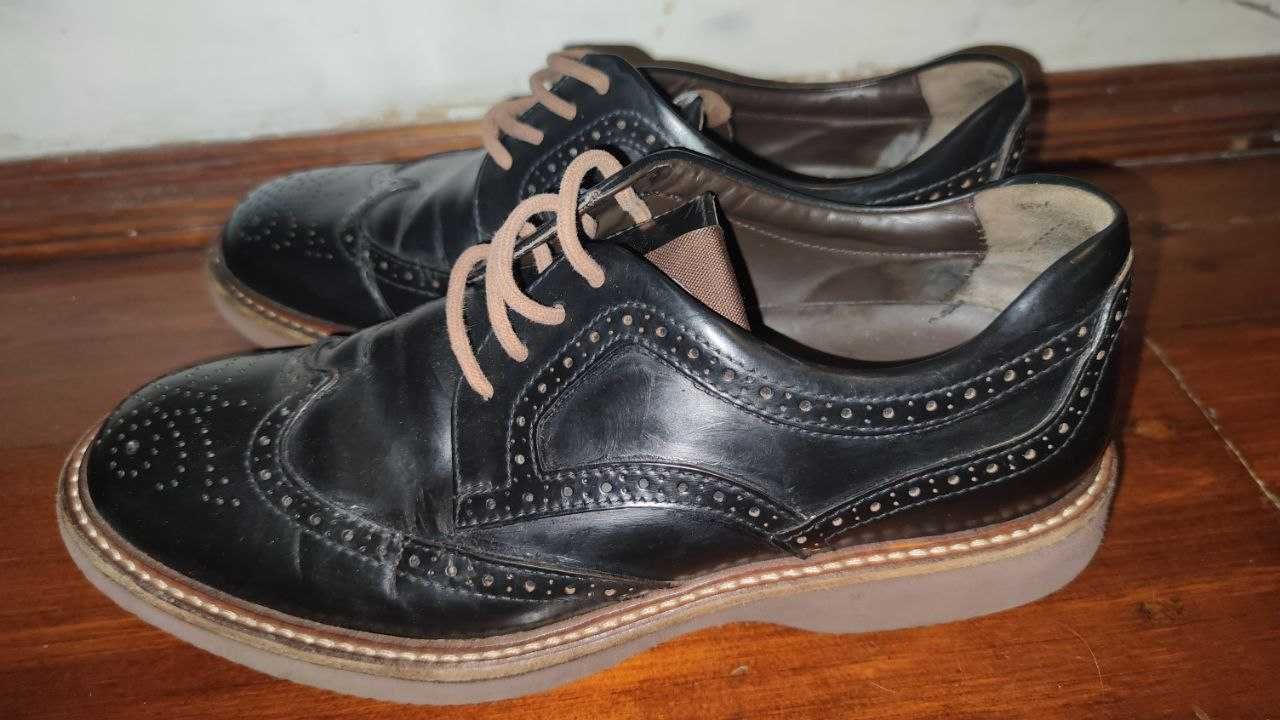 Мужские кожаные туфли/броги  HOGAN 41 размер