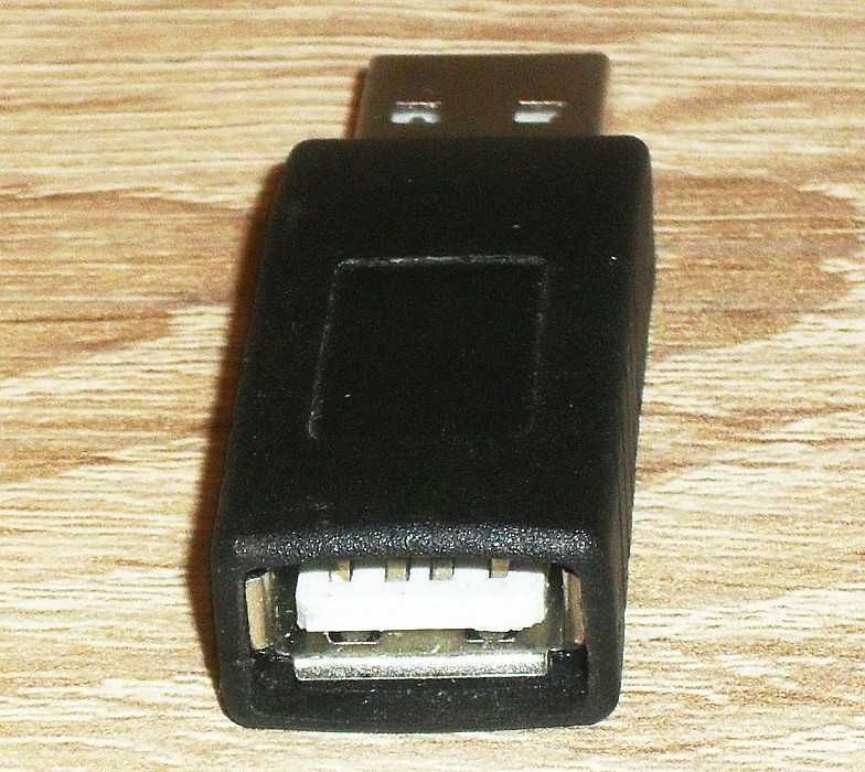 Adapter USB 2.0 M/F Typ-A męski na Typ-A żeński. Data Blocker