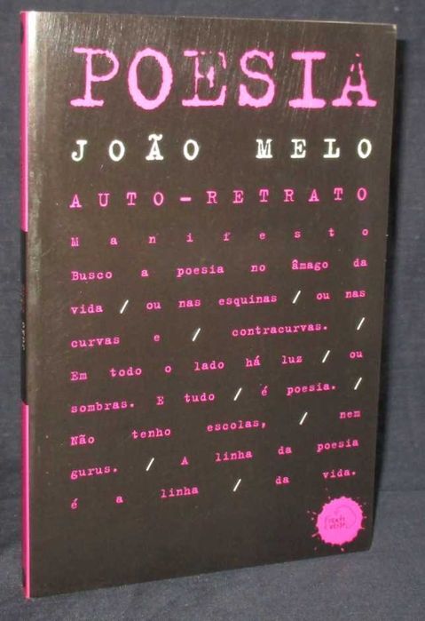Livro Auto-Retrato / The Serial Killer João Melo Frente e Verso