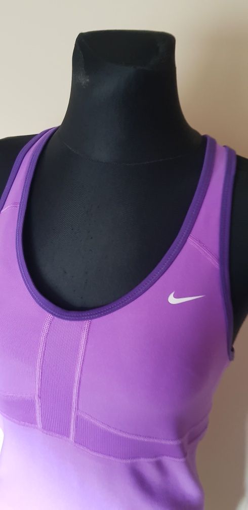 NIKE DRI-FIT rozmiar M koszulka sportowa z wszytym stanikiem fitness