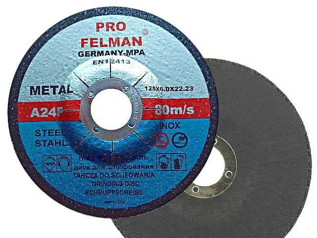 Tarcza tarcze do szlifowania stali metalu FELMAN PRO 125x6