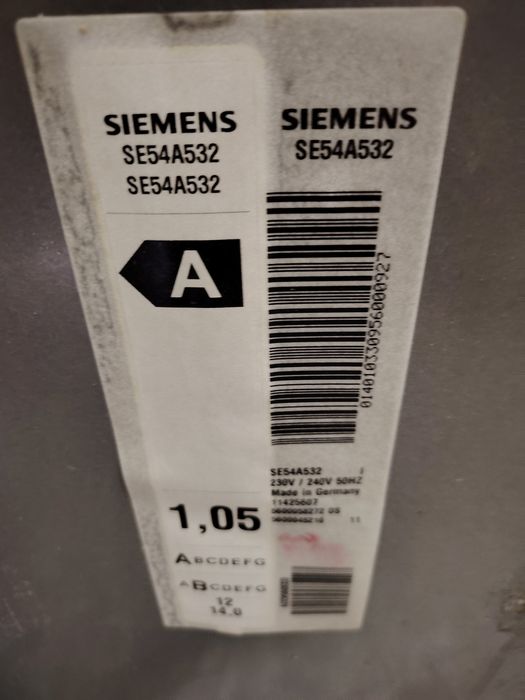 Máquina de lavar louça encastre Siemens