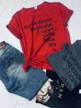T-shirt koszulka czerwona BTS Kpop koreanskie dzieci