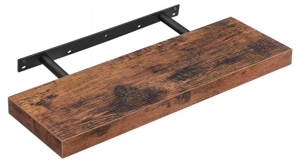 VASAGLE LWS28 Półka Ścienna 80 cm Vintage Pływająca Na Zdjęcia Książki