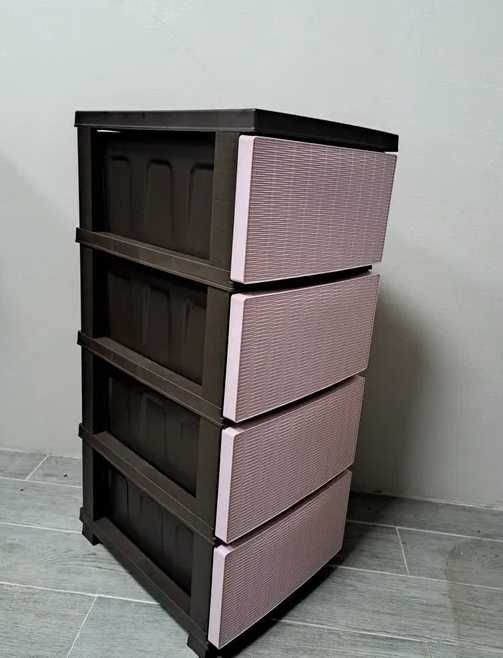 Комод Ротанг 4 яруси пластиковий 86.5×44.5×34.5 см R-Plastic