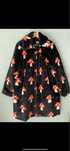 Płaszczyk futerko w grzyby wzory print miś plusz plus size oversize
