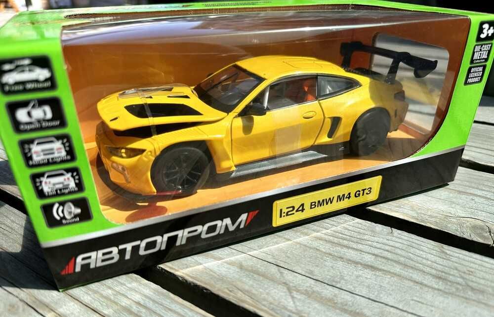 Машина металева Автопром 68277A 1:24 "BMW M4 GT3", світло, звук