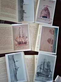 Coleção de 6 postais de antigas embarcações portuguesas