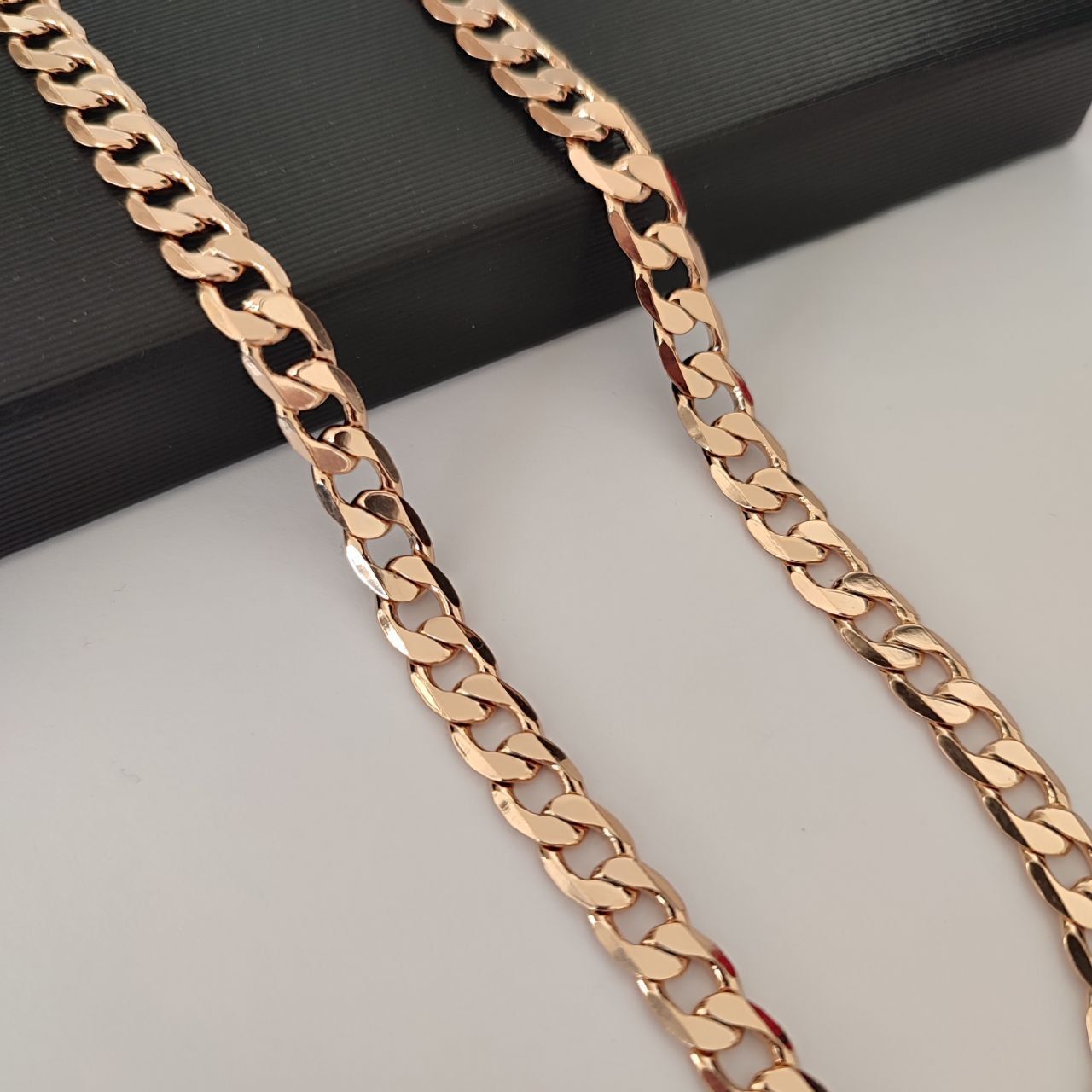 Złoty łańcuszek gruby stali chirurgicznej 60cm 7mm damski męski GRATIS