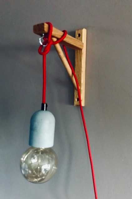 Kinkiet drewniany w stylu LOFT
