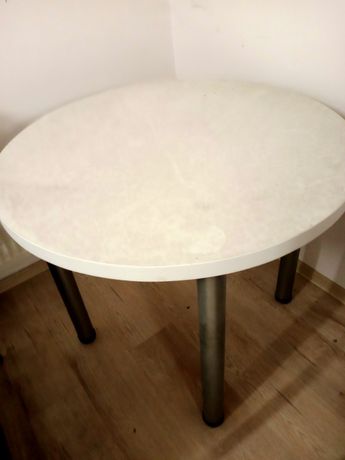 Stół okrągły biały