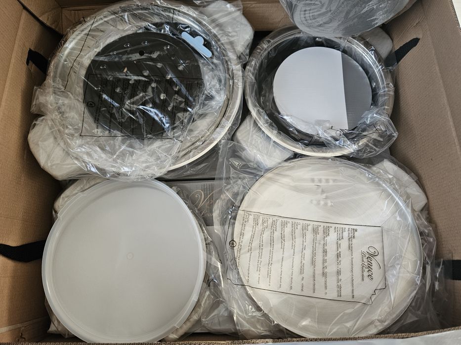 Duży zestaw garnki stal szlachetna Paul Caltier okazja