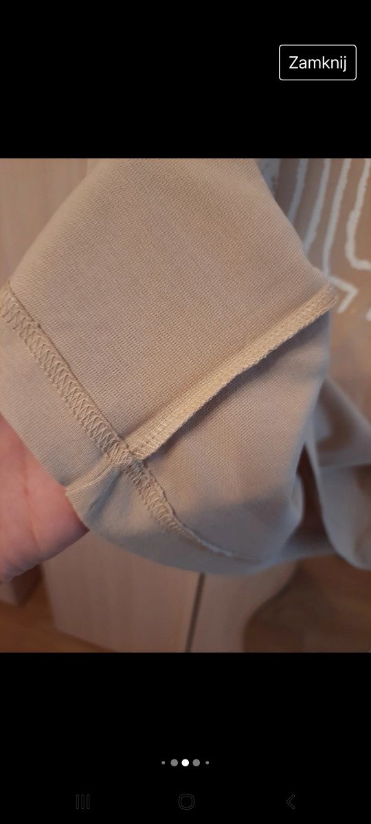 T-shirt beżowy z nadrukiem xl/xxl H&M