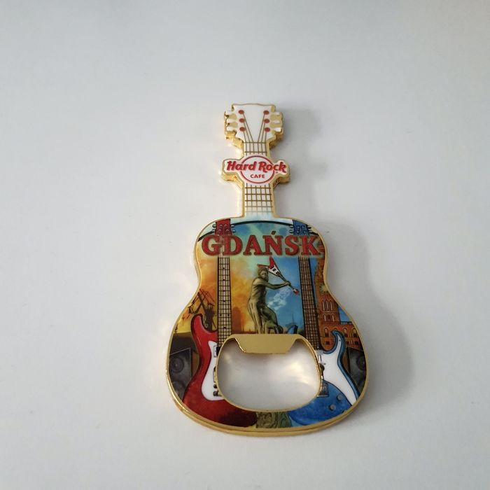 Magnes na lodówkę Hard rock gitara Gdańsk Otwieracz do butelek NOWY