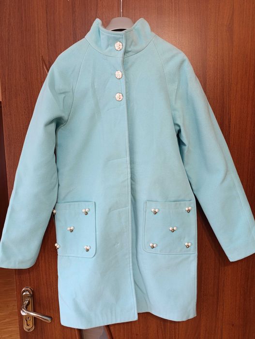Кашемірове пальто м'ятного кольору 46 р