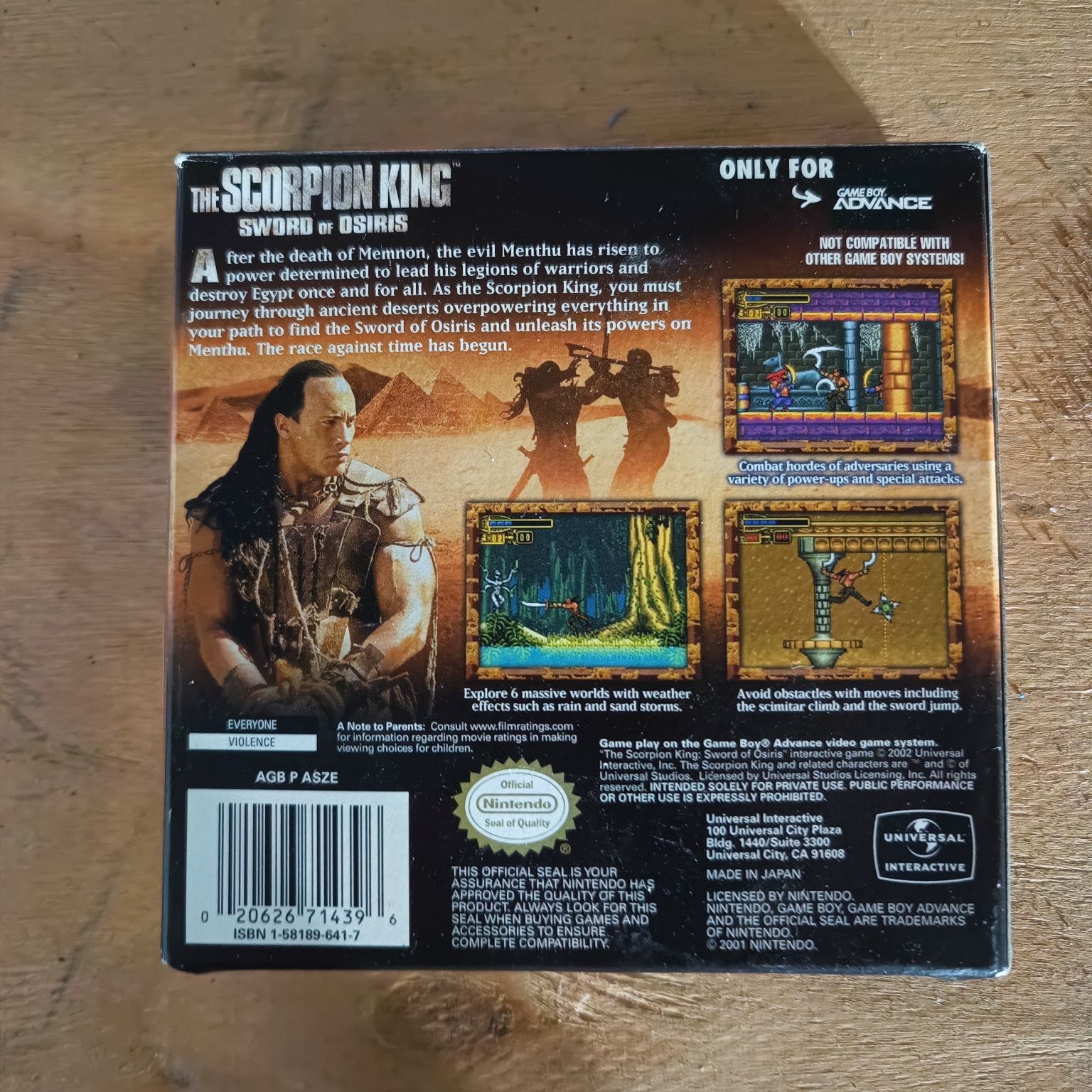 The Scorpion king gba pudełko wraz z instrukcją