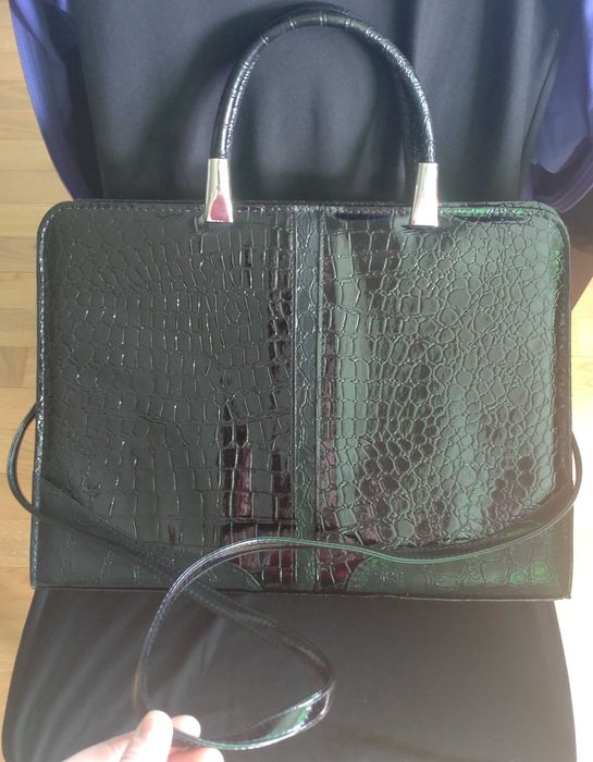 Czarna, skórzana torba na ramię i do ręki, aktówka - Nine West nowa