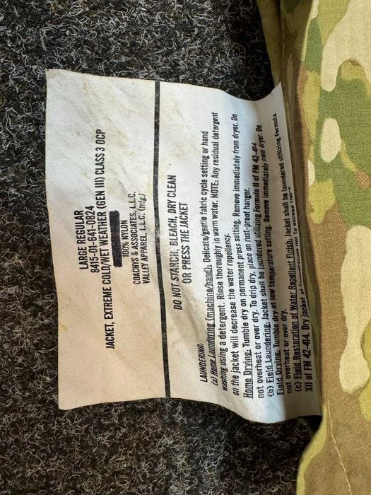 Куртка США ECWCS GEN III level 6 gore tex