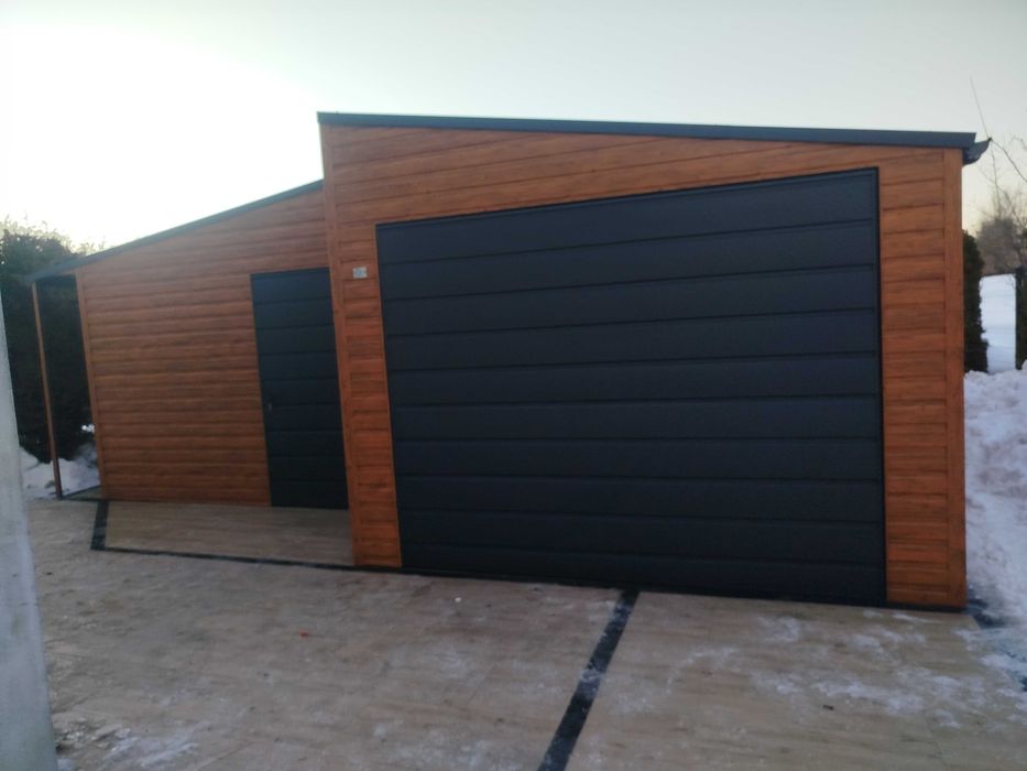 Garaż Blaszany, Blaszak,  6 x 6 Orzech