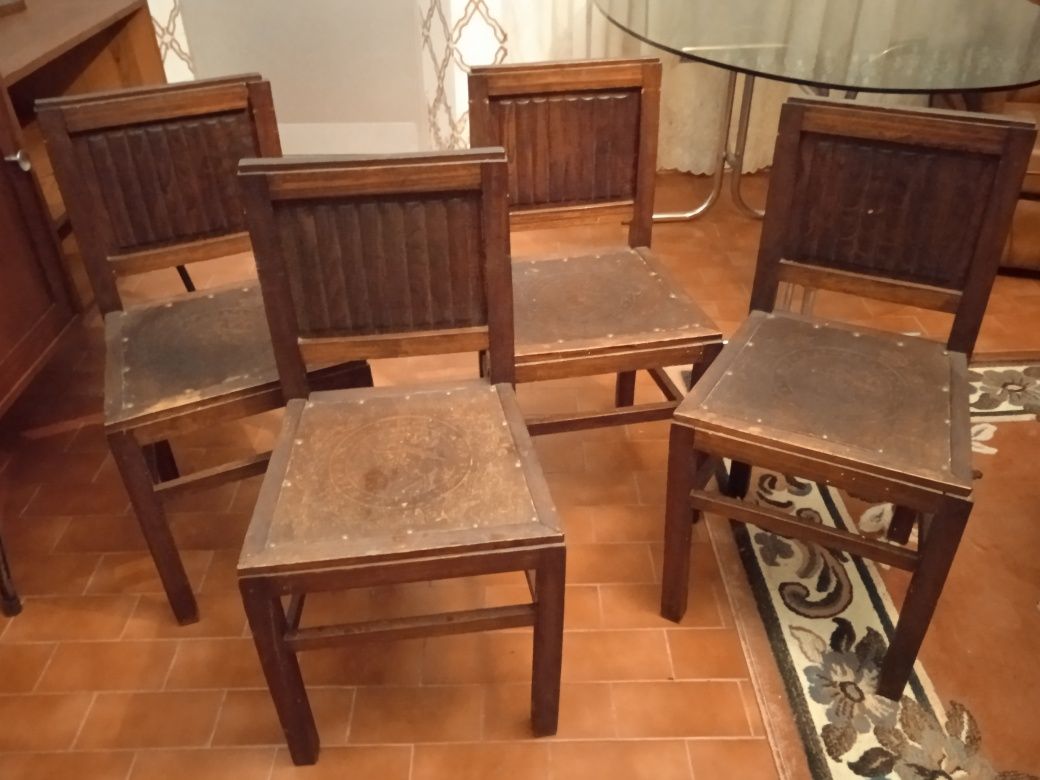 Conjunto de 4 cadeiras antigas + oferta 2