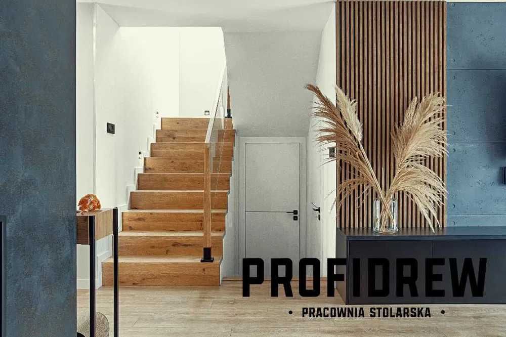 Stopnie dębowe LOFT, trepy 100x30x4, schody drewniane