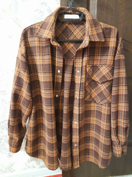 Тепла щільна сорочка в клітинку MK Manufacture